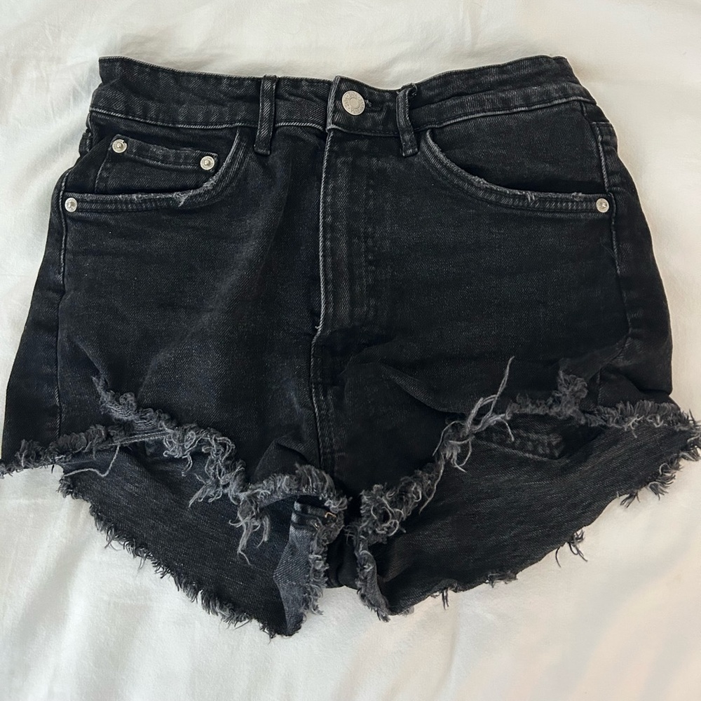 Zara Black Jean Shorts High-Waisted